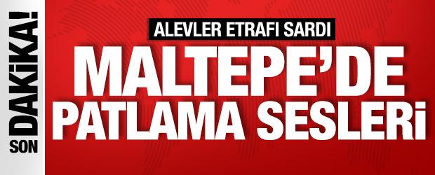 Maltepe'de korku dolu anlar: At&ouml;lye alev alev yandı