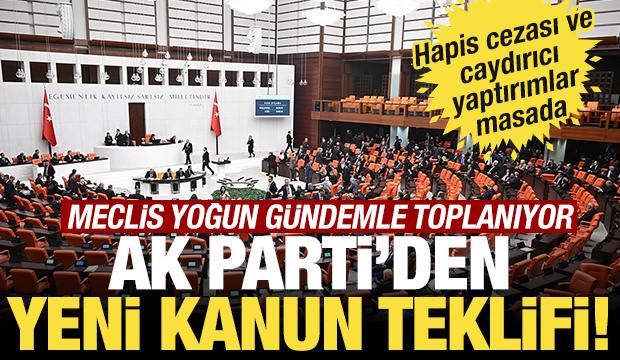 Meclis yoğun g&uuml;ndemle toplanıyor: AK Parti'den yeni kanun teklifi!