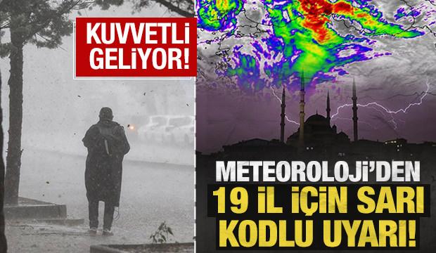 Meteoroloji'den 19 il i&ccedil;in sarı kodlu uyarı: Kar yağışı, sağanak ve fırtına bekleniyor