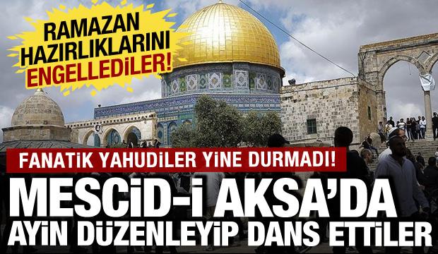 Ramazan ayı &ouml;ncesi Kud&uuml;s'te provokatif eylem: Mescid-i Aksa'ya baskın d&uuml;zenledi