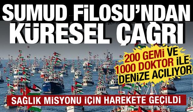 Sumud filosu yeniden harekete ge&ccedil;ti: Bin doktor ile k&uuml;resel seferberlik &ccedil;ağrısı