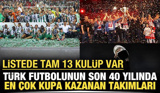 Tam 13 kul&uuml;p var: T&uuml;rk futbolunun son 40 yılında en &ccedil;ok kupa kazanan takımları