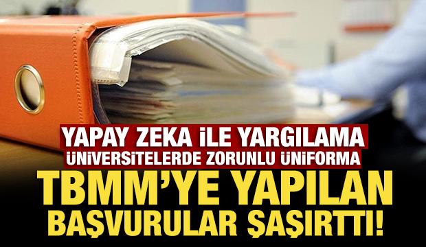 TBMM&rsquo;ye gelen dilek&ccedil;eler şaşırttı