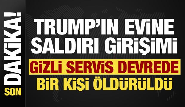 Trump'ın evine saldırı girişimi! ABD Gizli Servisi'nden a&ccedil;ıklama: Bir kişi &ouml;ld&uuml;r&uuml;ld&uuml;