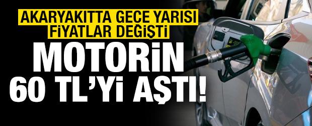 Akaryakıtta gece yarısı fiyatlar değişti! Motorine zam geldi 60 TL'yi aştı...