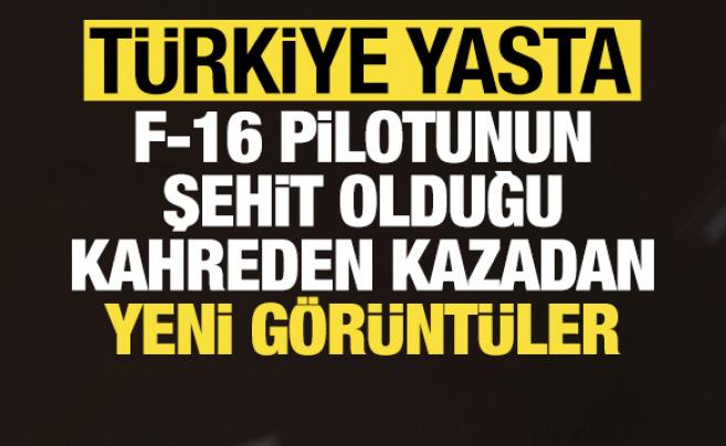 Bir şehidimizin olduğu F-16 kazasının olduğu b&ouml;lge g&uuml;n ağarınca g&ouml;r&uuml;nt&uuml;lendi