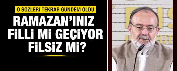 Eski Diyanet İşleri Başkan G&ouml;rmez "Ramazan&rsquo;ınız filli mi ge&ccedil;iyor, filsiz mi?" diye sordu