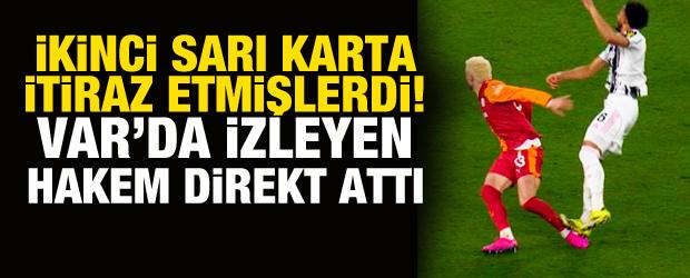 İkinci sarı karta itiraz etmişlerdi! VAR'da izleyen hakem direkt attı