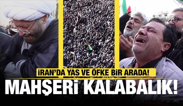 İran'da Hamaney'in &ouml;l&uuml;m&uuml; sonrası halk yas tutmak i&ccedil;in meydanlara akın etti