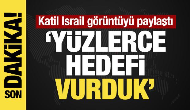 İsrail g&ouml;r&uuml;nt&uuml;y&uuml; paylaştı: İran'da y&uuml;zlerce hedefi vurduk