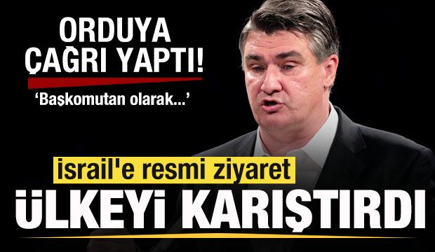 İsrail'e resmi ziyaret &uuml;lkeyi karıştırdı! Orduya &ccedil;ağrı yaptı: Başkomutan olarak...