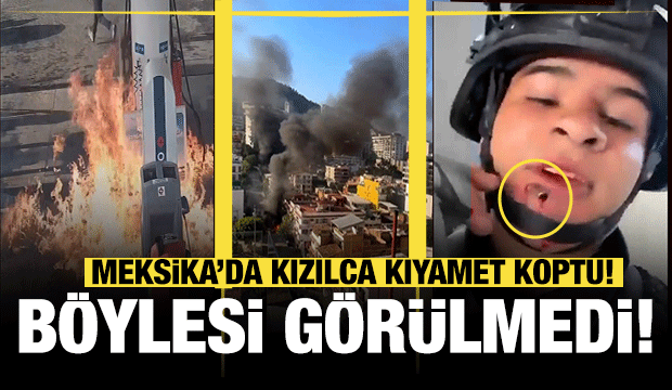 Meksika'da kartel lideri &ouml;ld&uuml;r&uuml;ld&uuml; &ccedil;ete &uuml;yeleri &uuml;lkeyi cehenneme &ccedil;evirdi