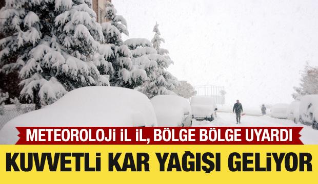 Meteoroloji il il uyardı: Kuvvetli kar yağışı geliyor