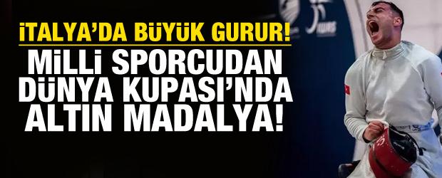 Milli sporcu D&uuml;nya Kupası'nda altın madalya kazandı!