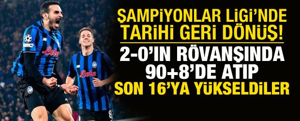 Şampiyonlar Ligi'nde tarihi geri d&ouml;n&uuml;ş! 90+8'de atıp son 16'ya kaldılar