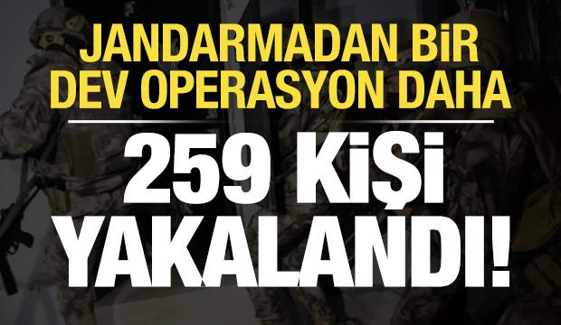 Son dakika: Jandarmadan bir dev operasyon daha: 259 kişi yakalandı!