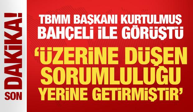 Son Dakika: TBMM Başkanı Kurtulmuş Bah&ccedil;eli'yi ziyaret etti