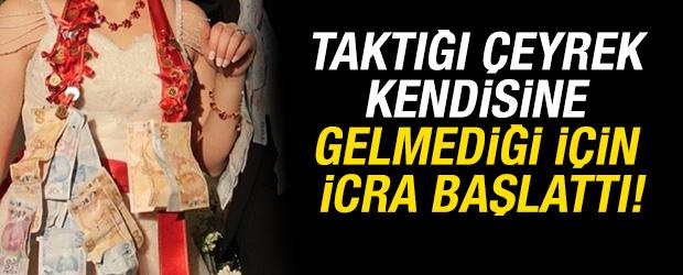 Taktığı &ccedil;eyrek kendisine gelmediği i&ccedil;in icra başlattı!