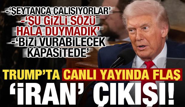 Trump'tan canlı yayında son dakika 'İran' a&ccedil;ıklamaları! 'Şeytanca' deyip rest &ccedil;ekti