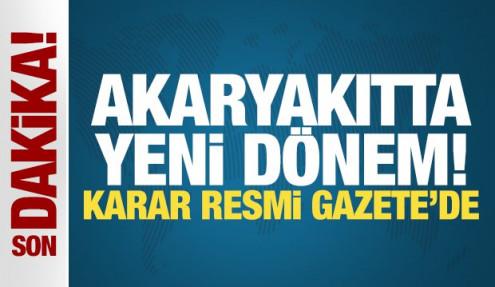 Akaryakıt fiyatlarında eşel mobil sistemine ge&ccedil;ildi! Karar Resmi Gazete'de