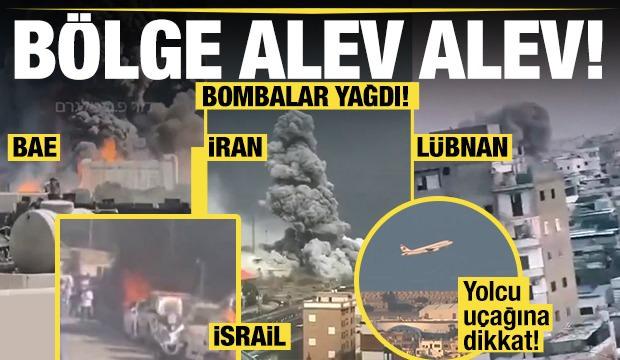 B&ouml;lge alev alev... İsrail, İran, L&uuml;bnan, BAE'de dumanlar y&uuml;kseliyor