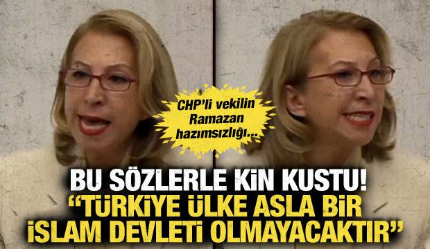 CHP Milletvekili S&uuml;reyya &Ouml;neş Derici: "T&uuml;rkiye asla bir İslam devleti olmayacak"