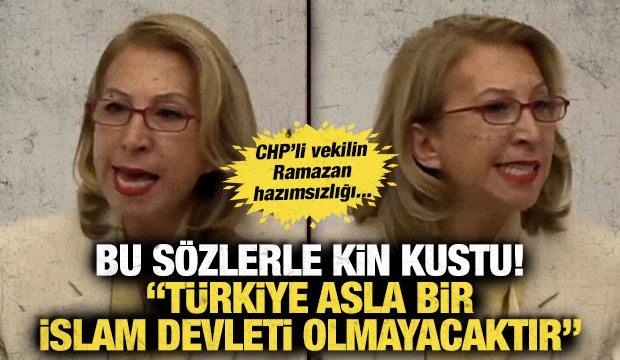 CHP Milletvekili S&uuml;reyya &Ouml;neş Derici: "T&uuml;rkiye asla bir İslam devleti olmayacak"
