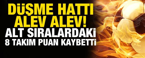D&uuml;şme hattı alev alev yanıyor! Alt sıralardaki 8 takım puan kaybetti