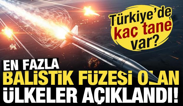 En fazla balistik f&uuml;zesi olan &uuml;lkeler a&ccedil;ıklandı! T&uuml;rkiye'de ka&ccedil; tane var?