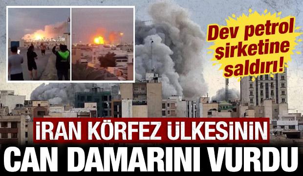 İran K&ouml;rfez &uuml;lkesinin can damarını vurdu: Dev petrol şirketine saldırı!