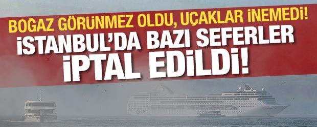 İstanbul'da 'sis' engeli: U&ccedil;aklar inemedi, vapur seferleri iptal edildi!