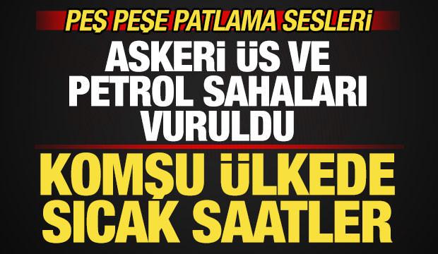 Son dakika: Komşu &uuml;lkede sıcak saatler! Peş peşe saldırılar! Askeri &uuml;s vuruldu