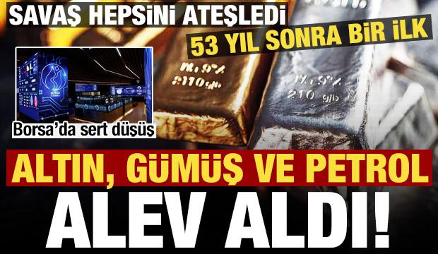 Son dakika: Savaş piyasaları vurdu! Borsa sert d&uuml;şt&uuml;, altın, g&uuml;m&uuml;ş ve petrol alev aldı...