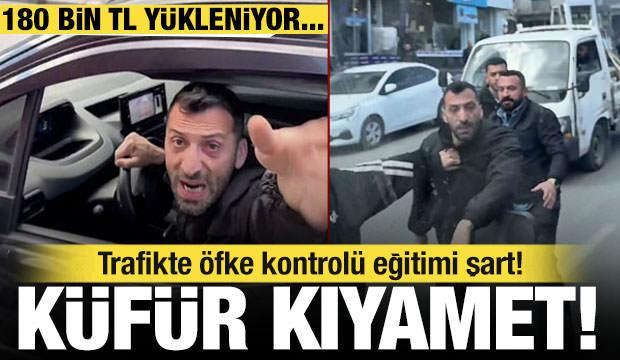 Sultanbeyli&rsquo;de trafikte k&uuml;f&uuml;rl&uuml; kavga: Tartıştığı s&uuml;r&uuml;c&uuml;ye b&ouml;yle saldırdı