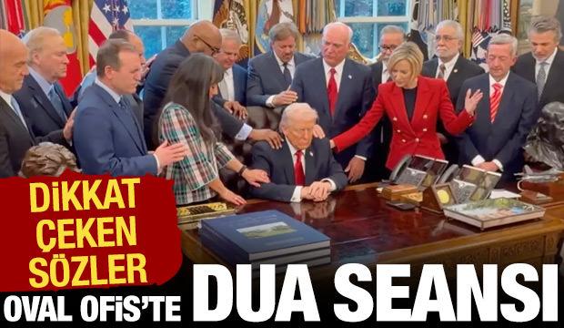 Trump i&ccedil;in Oval Ofis'te toplu dua edildi