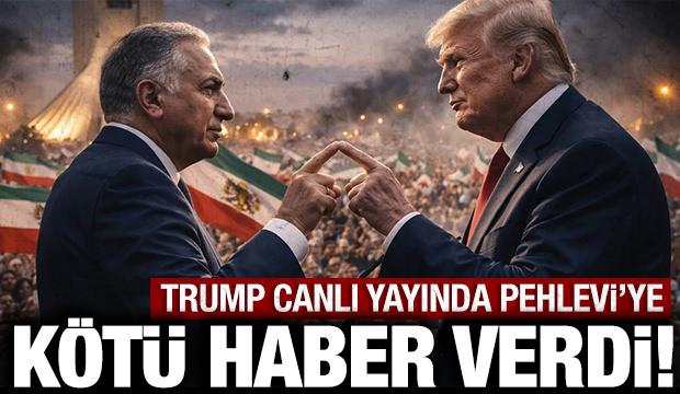 Trump Pehlevi'ye k&ouml;t&uuml; haberi canlı yayında verdi: İran'ın başına ge&ccedil;mek istiyordu!
