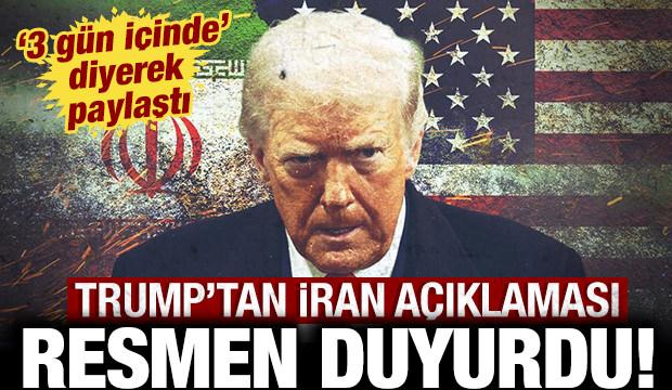 Trump'tan son dakika İran a&ccedil;ıklaması: Yeni gelişmeyi resmen duyurdu!