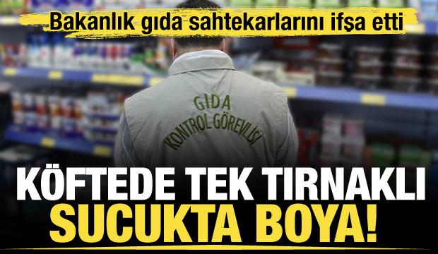Bakanlık gıda sahtekarlarını ifşa etti: K&ouml;ftede tek tırnaklı eti, sucukta boya bulundu