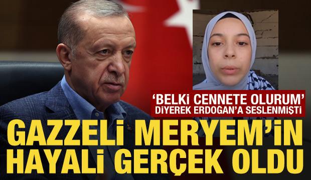 Gazzeli Meryem, Cumhurbaşkanı Erdoğan ile g&ouml;r&uuml;şme hayalini ger&ccedil;ekleştirdi