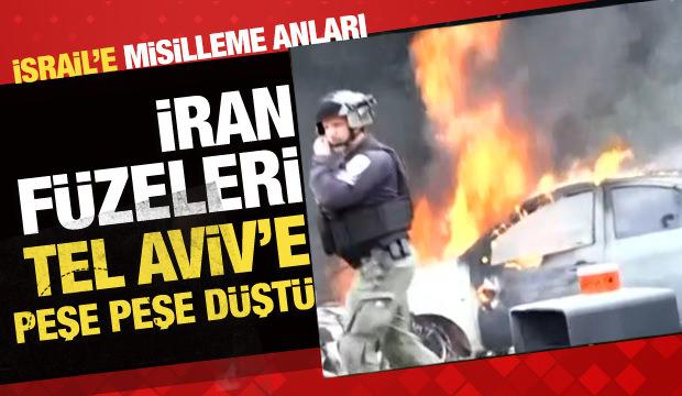 İran f&uuml;zeleri Tel Aviv'e peş peşe d&uuml;şt&uuml;!