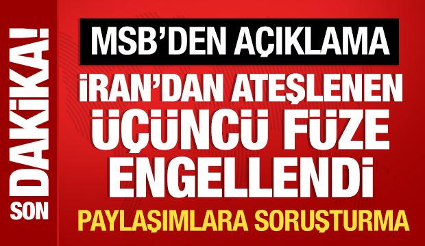 İran'dan ateşlenen &uuml;&ccedil;&uuml;nc&uuml; f&uuml;ze engellendi