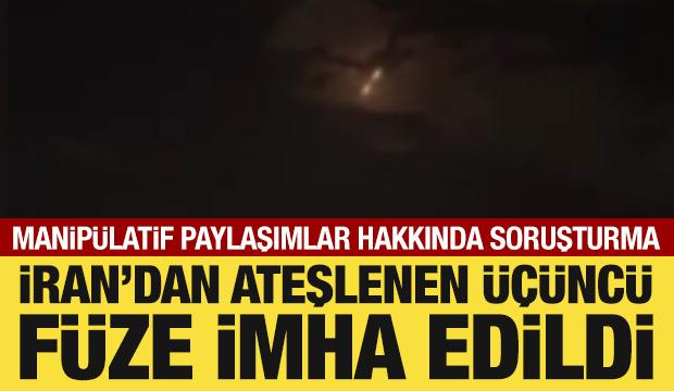 İran'dan ateşlenen &uuml;&ccedil;&uuml;nc&uuml; f&uuml;ze engellendi