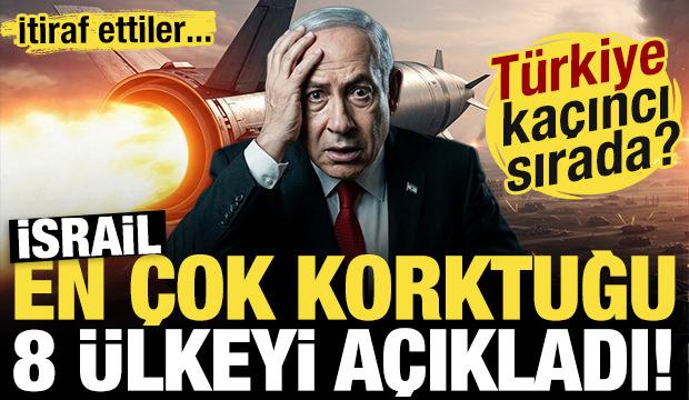 İtiraf ettiler: İsrail en &ccedil;ok korktuğu 8 &uuml;lkeyi a&ccedil;ıkladı! T&uuml;rkiye ka&ccedil;ıncı sırada?