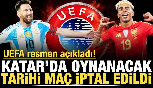 Karar resmen a&ccedil;ıklandı! UEFA dev ma&ccedil;ı iptal etti