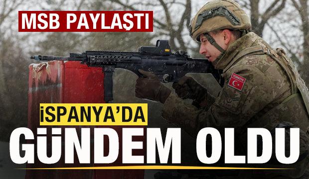MSB'den sosyal medyayı sallayan paylaşım! İspanya'da g&uuml;ndem oldu