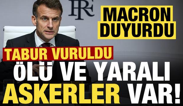Son dakika: Fransa şokta, Macron duyurdu: Tabur vuruldu, &ouml;l&uuml; ve yaralı askerler var