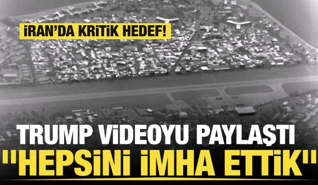 Trump Hark Adası'na yapılan saldırının g&ouml;r&uuml;nt&uuml;lerini paylaştı: ''Hepsini yok ettik''
