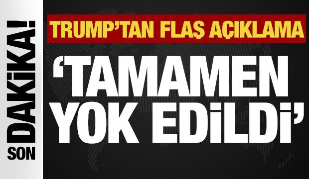 Trump: Hark adasını vurduk