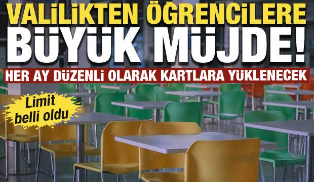 Vali G&uuml;l duyurdu: Her ay 2 bin lira kantin desteği başlıyor