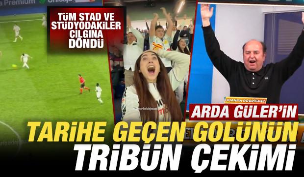 Arda G&uuml;ler&rsquo;in tarihi gol&uuml;n&uuml;n trib&uuml;n &ccedil;ekimi